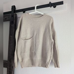 Cute cream knit sweater